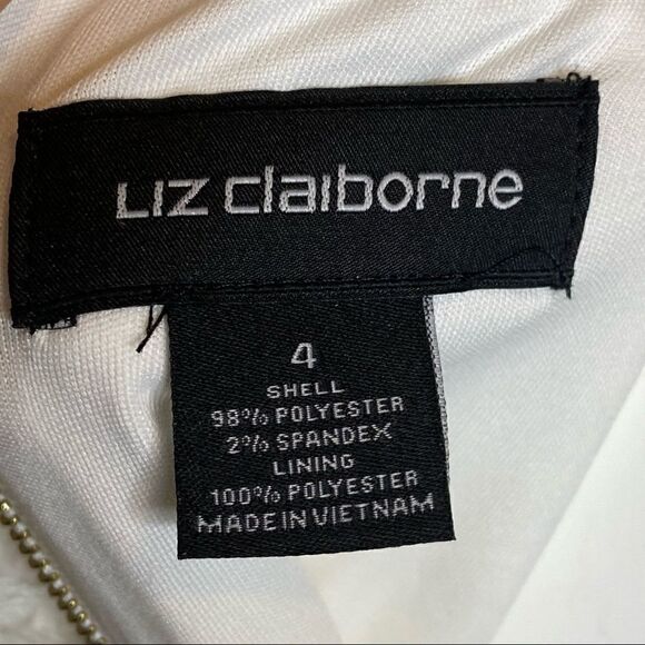 Liz Claiborne NWT ivory bell sleeve dress size 4 - Picture 11 of 16